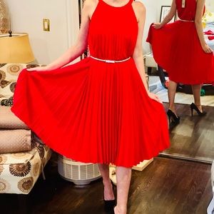 Hobbs London Red Swing Dress